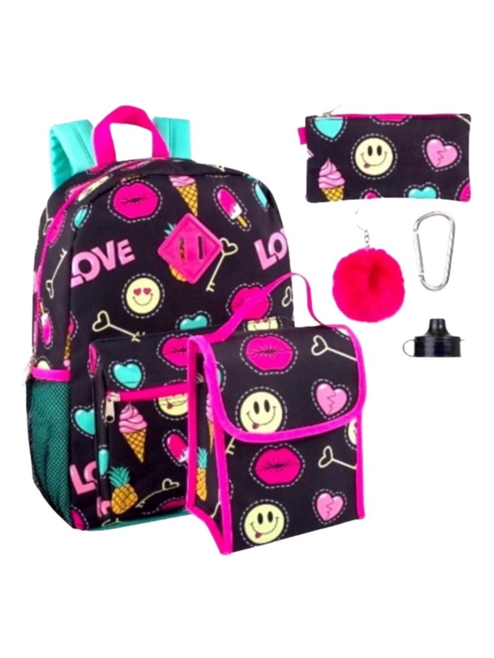 Silly Smiles 6 Piece Backpack